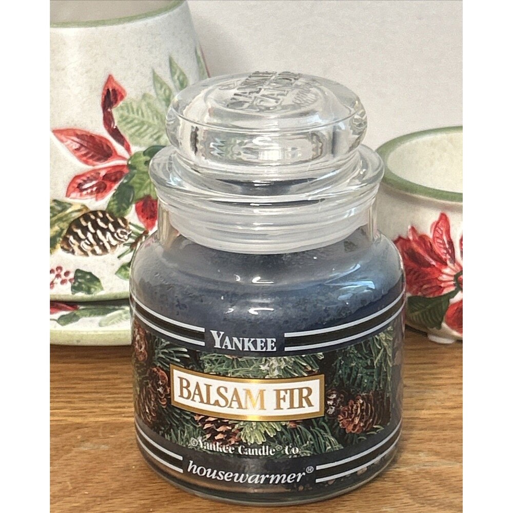 Yankee Candle & Poinsettia Ceramic Candle Jar Topper 4 piece set Hostess Gift - Picture 4 of 4